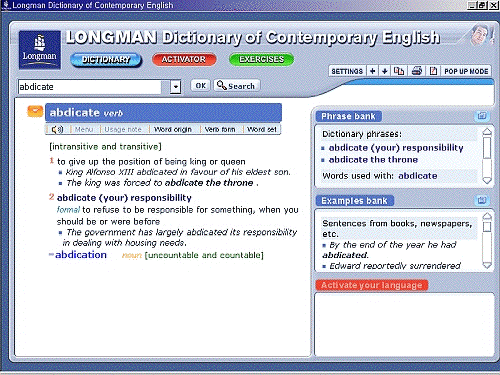 Longman Dictionary Of Contemporary English Activator