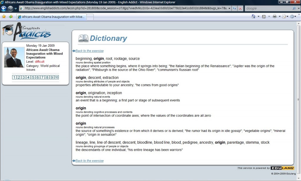 Figure 8. Handy Dictionary